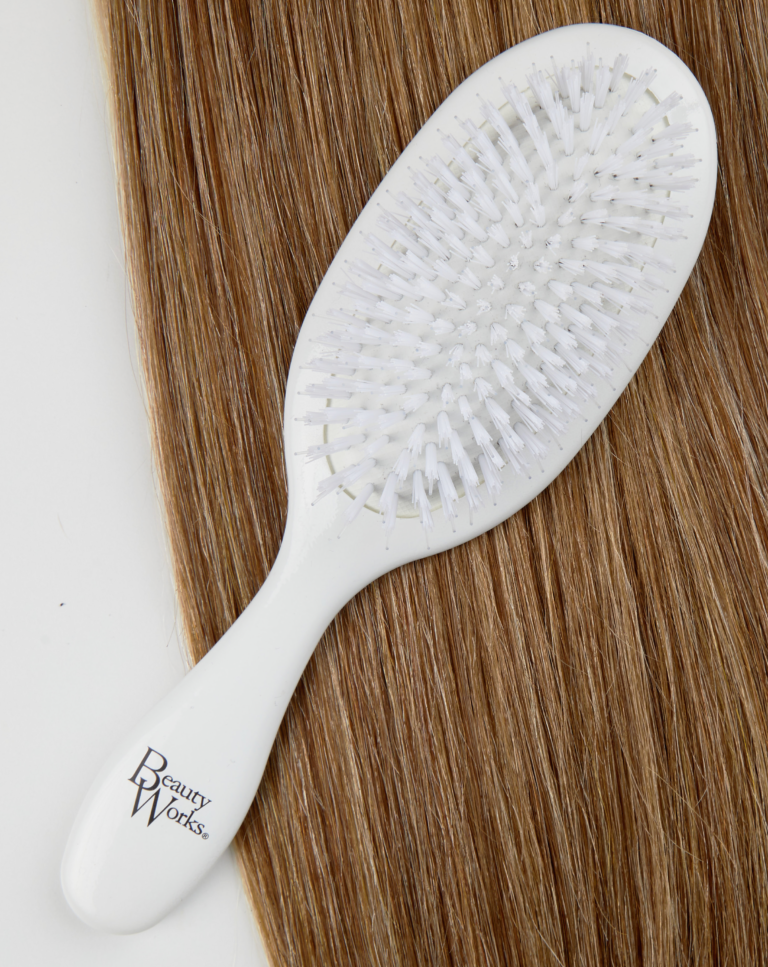 Vegan White Bristle Brush Hair